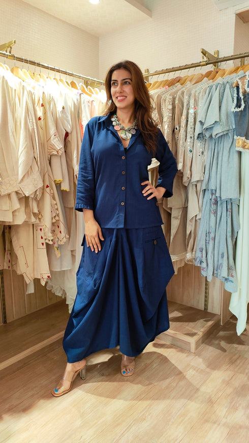 Handcrafted Oxidized Necklace with Printed Pendants