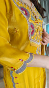 Shimmer Tissue Mustard Yellow Farshi Set