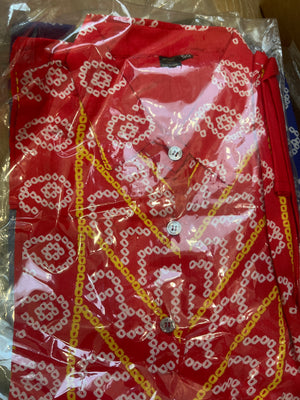 Red Yellow Bandhini Shirt