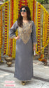 Denim Gold Kaftan Dress