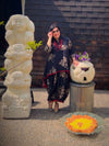 Old-Ignore-Black Dhoti Skirt Dress With Neckpiece - view 7