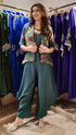Printed Green Jumpsuit with Jacket