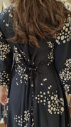 Old-Ignore-Black Dhoti Skirt Dress With Neckpiece - view 6