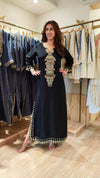 Party Black Kaftan Dress - Top