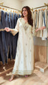 Embroidered Ivory White Kaftan Dress