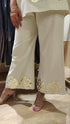 Cream White Leather Coord Set