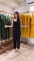 Black Cutwork Kurta With Pant And Singlet
