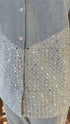 Shimmer Sequin Denim Shirt with Pant