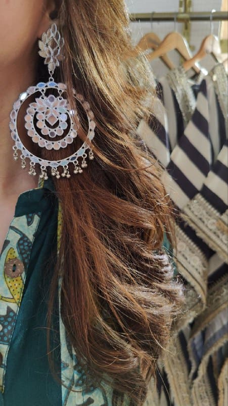 Green Drape Dress With Printed Scarrf