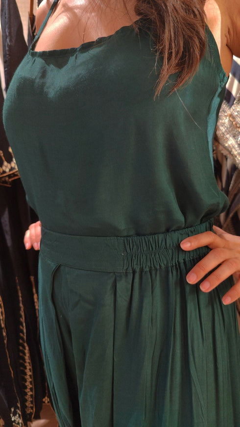 Green Velvet Cutwork 3 Piece Farshi Set