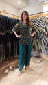 Green Velvet Cutwork 3 Piece Farshi Set