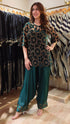 Green Velvet Cutwork 3 Piece Farshi Set