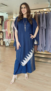 Midnight Blue 4 Piece Kaftan Coord Set