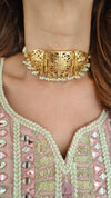 Elephant Filigree Gold Choker Necklace Set