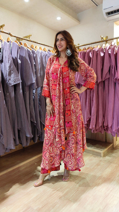 Red Butterfly Coord Set