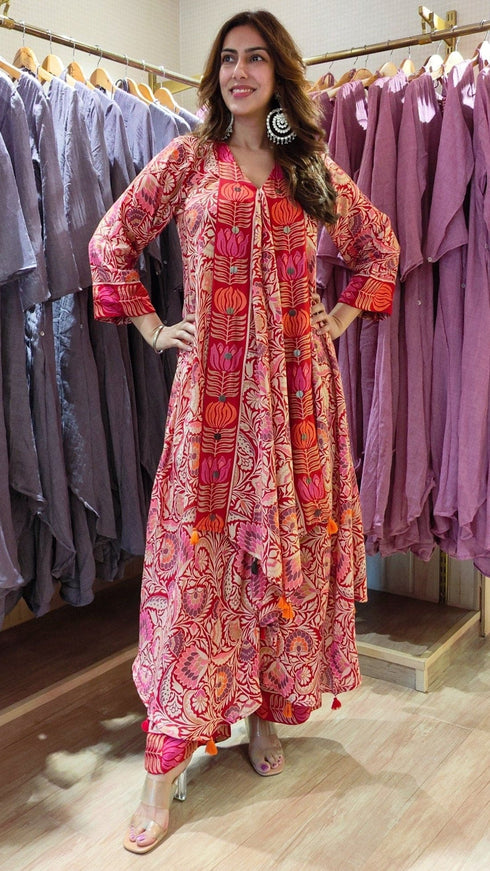 Red Butterfly Coord Set