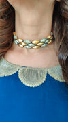 Handcrafted Dual-Tone Dholki Bead Choker