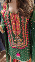 Green Multicolor Sharara Set