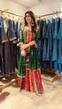 Green Multicolor Sharara Set