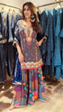 Blue Multicolor Sharara Set