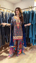 Blue Multicolor Sharara Set