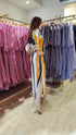 Blue Brown Beige Kaftan Dress