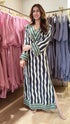 Wavy Black Stripes Kaftan Dress