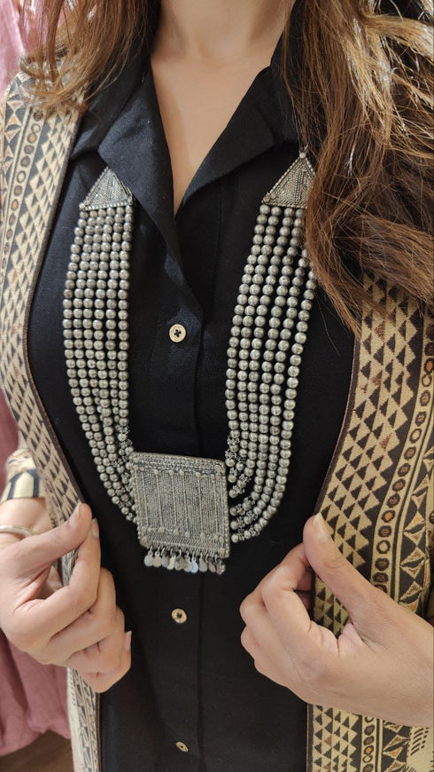 Banjara Style Oxidized Multi Layered Necklace Set