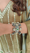 Green Stripe Floral Farshi Set