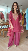 Pink Zari Dupatta Suit Set
