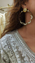 Yellow Gold Crescent Hoop Earrings