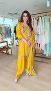 Shimmer Tissue Mustard Yellow Farshi Set
