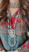 Oxidised Pendant Necklace with Chain Tassels