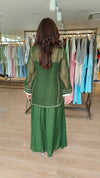 Olive Green Drape Skirt Set