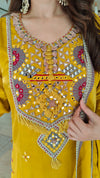 Shimmer Tissue Mustard Yellow Farshi Set