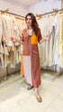 Patchwork Brown Shirt Dress-gown