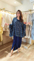 Blue Kaftan Top with Dhoti