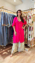 Long Pink Kurta With Printed Pant
