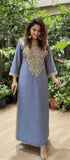 Denim Gold Kaftan Dress