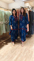 Blue Dhoti Skirt Dress with Neckpiece
