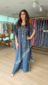 Grey Asymmetric 4 piece Kaftan Coord Set with Camisole & Neckpiece