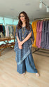 Grey Asymmetric 4 piece Kaftan Coord Set with Camisole & Neckpiece