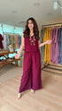 Peacock Blue 4 piece Kaftan Coord Set with Camisole & Neckpiece