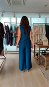 Magenta and Blue 4 piece Kaftan Coord Set with Camisole & Neckpiece - view 9