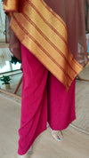 Maroon 4 piece Kaftan Coord Set with Camisole & Neckpiece - view 6