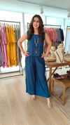 Purple Banarasi Jamdani 4 piece Kaftan Coord Set with Camisole & Neckpiece