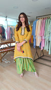 Mustard & Green Dhoti Skirt Dress