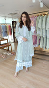 Green 3D Cutwork Three Piece Set
