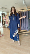 Midnight Blue 4 Piece Kaftan Coord Set