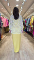 Yellow Cutwork Kurta with Dhoti and Singlet